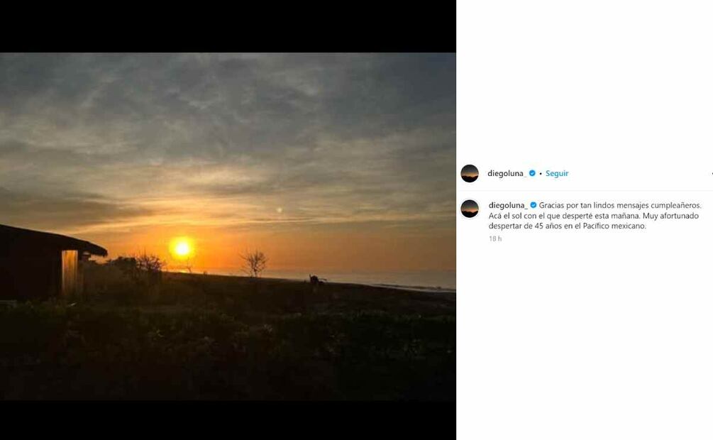 Diego Luna compartió un emotivo mensaje por su cumpleaños / Foto: Captura