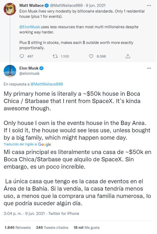 Conoce la pequeña casa de Elon Musk que vale menos que un Tesla
