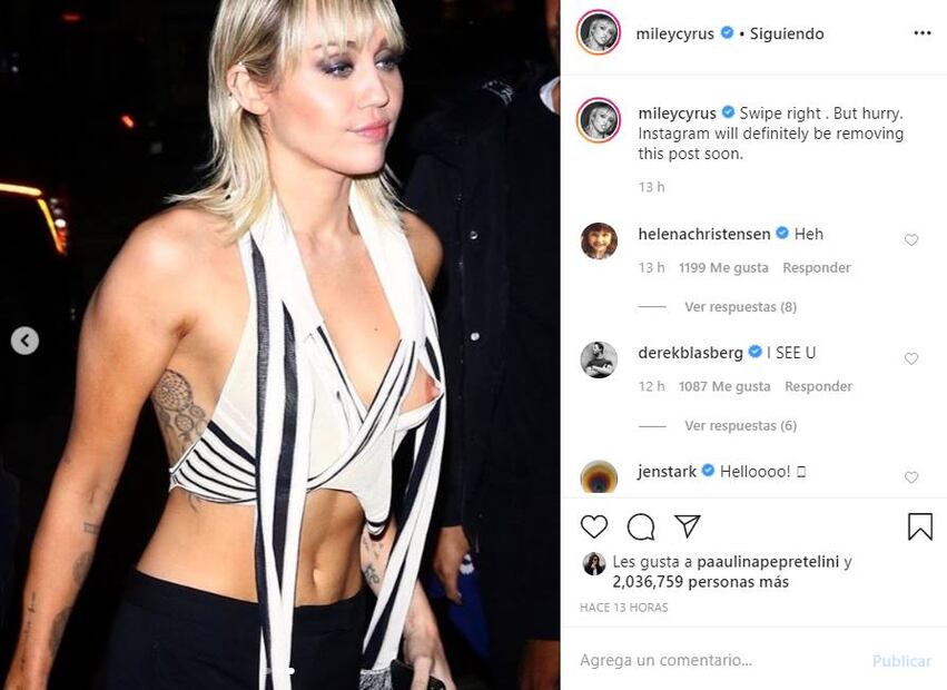 Faux Pas: Miley Cyrus debuta en pasarela de Nueva York y muestra pezón 