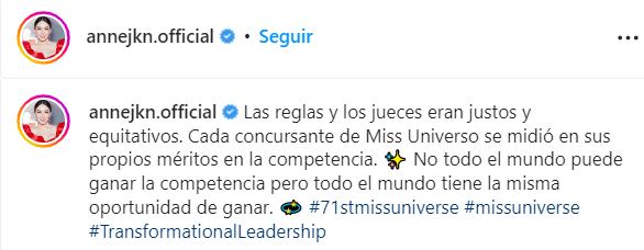 Anne Jakapong, dueña de Miss Universo, responde a críticas por triunfo de Estados Unidos