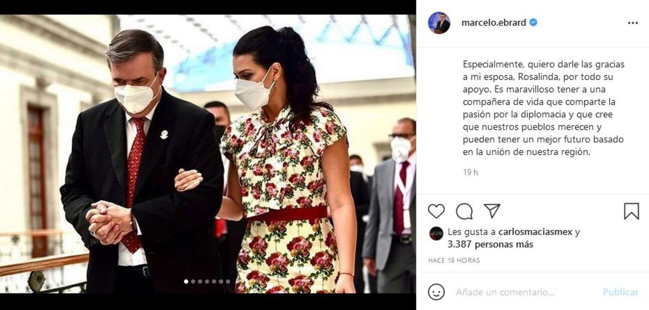 Reaparece Rosalinda Bueso, esposa de Marcelo Ebrard