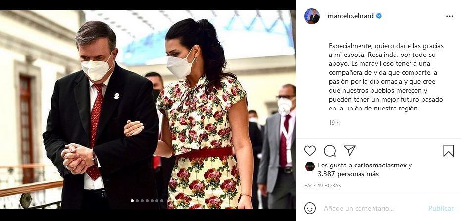 Reaparece Rosalinda Bueso, esposa de Marcelo Ebrard