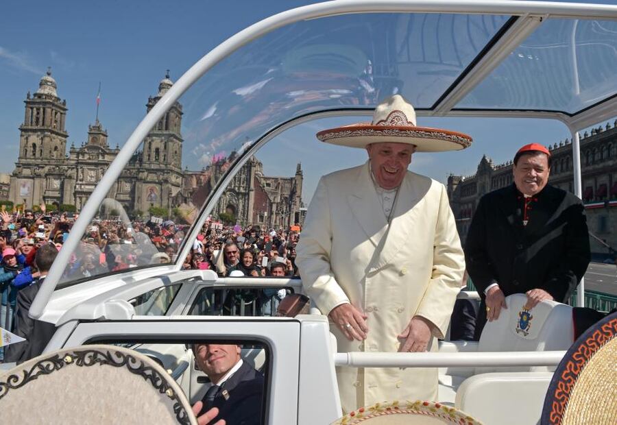 El papa Francisco durante su visita a México / Foto: Facebook - Presidencia de la República