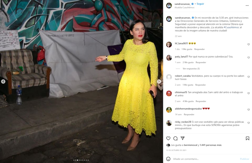 Sandra Cuevas y su gusto por las prendas de alta costura