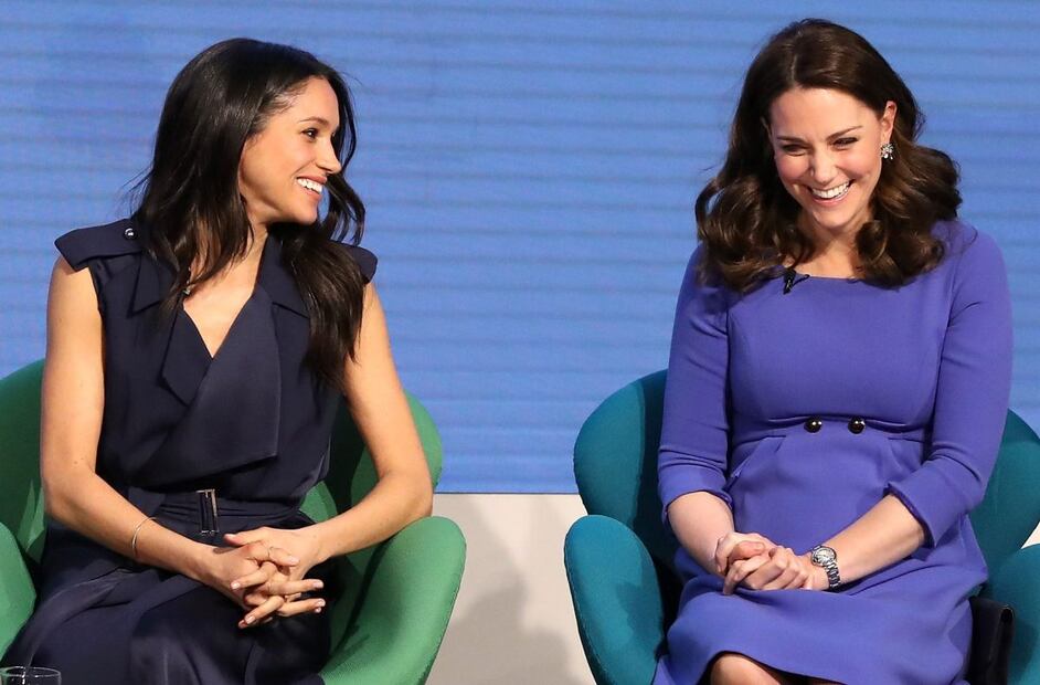 Meghan Markle y Kate Middleton. (Foto:  AFP)