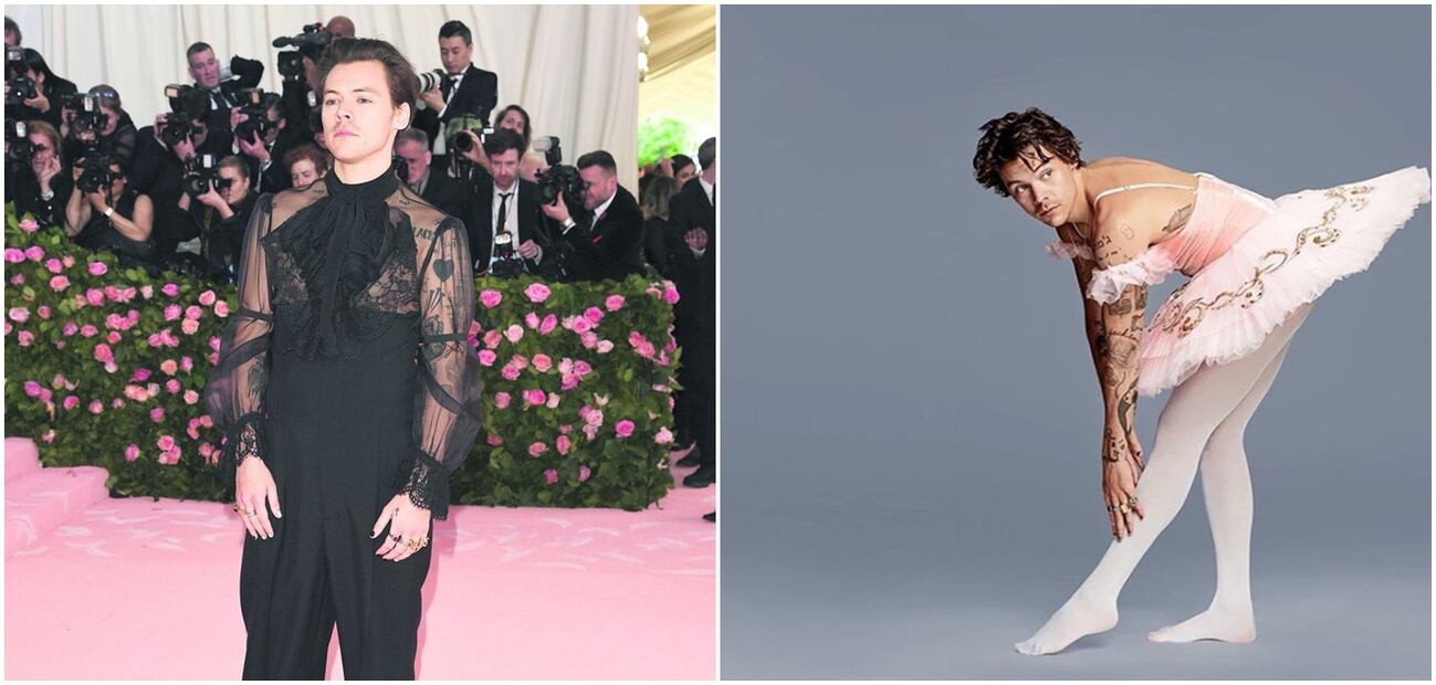 Harry Styles posa con medias de red para una revista 