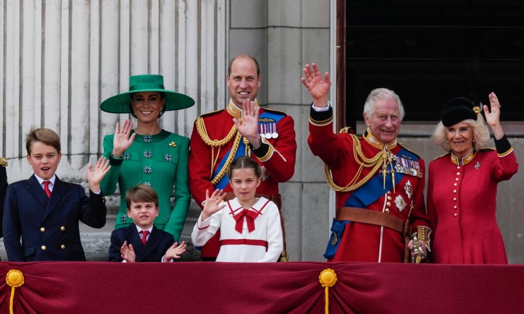 Kate Middleton y la familia real británica en el Trooping the Colour 2023 / AP