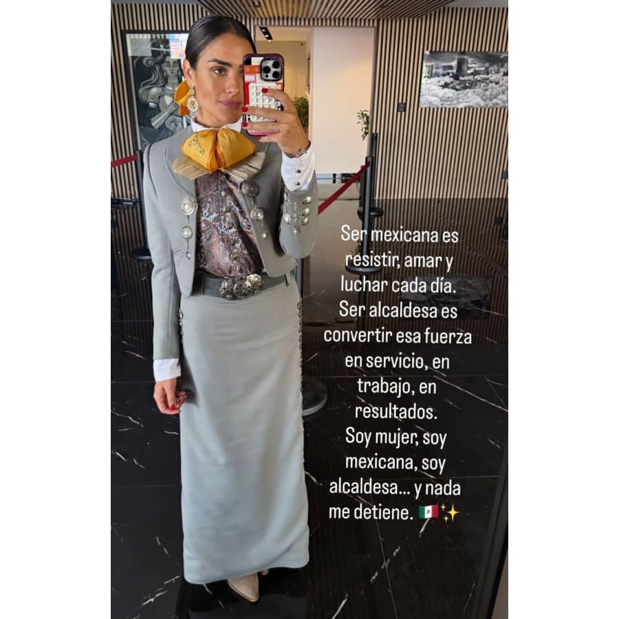 Alessandra Rojo de la Vega previo a su primer Grito de Independencia / Foto: Instagram