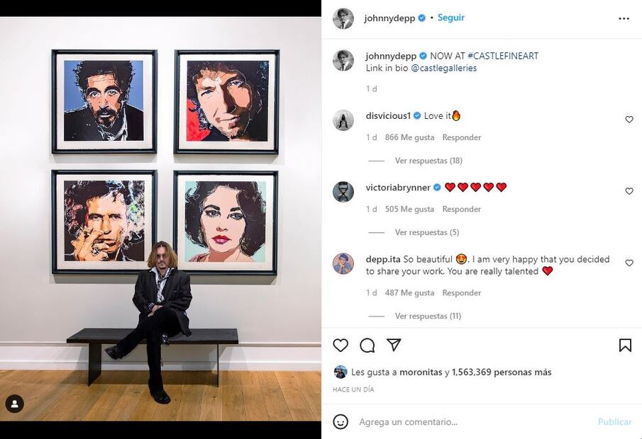 Johnny Depp gana 3.6 millones de dólares por la venta de 780 cuadros en unas horas