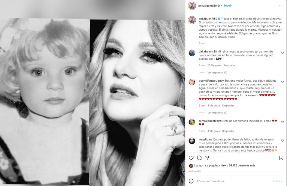 Érika Buenfil enseña su cuerpo en una foto en bikini de antes y después