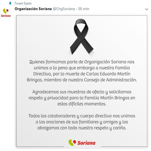 ¿Quién era Carlos Eduardo Martín Bringas, socio de Soriana?