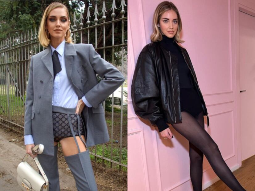 Chiara Ferragni con un traje Gucci/Instagram.