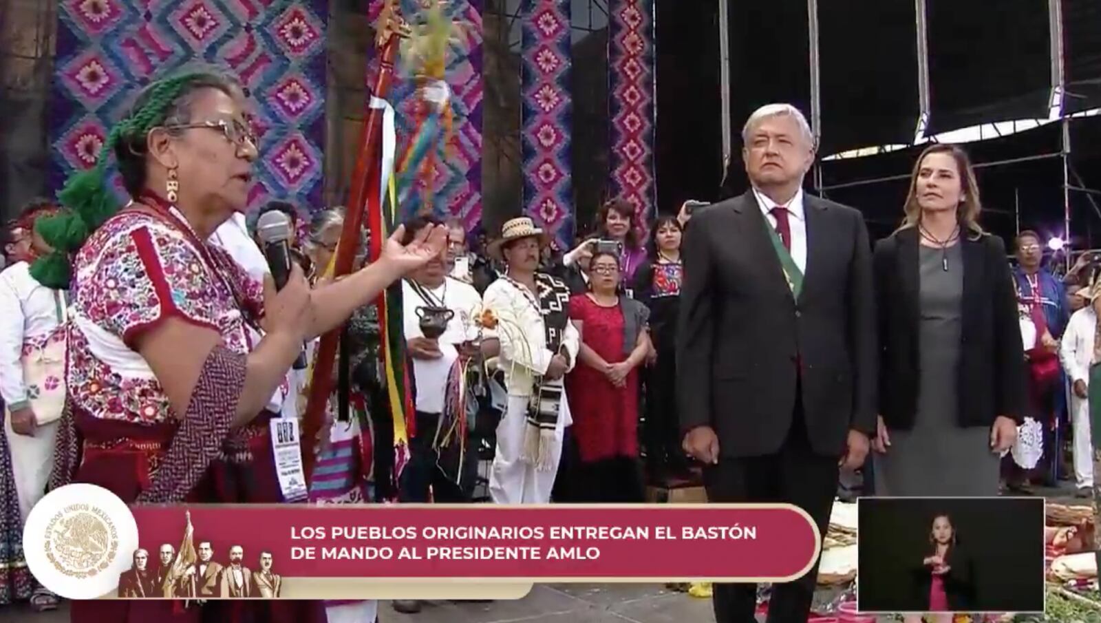 Así fue la tradicional ceremonia de entrega del Bastón de Mando a Andrés Manuel López Obrador