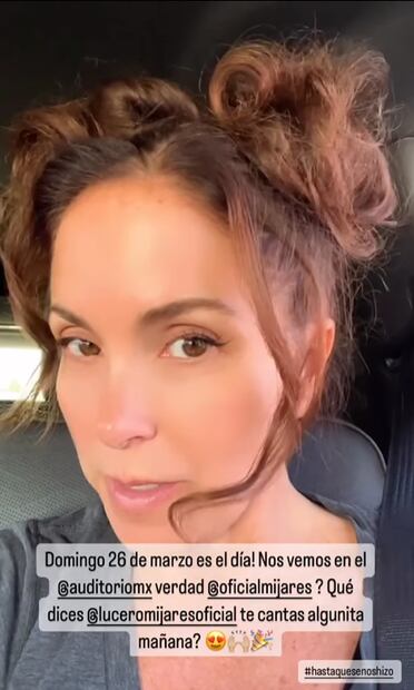 Lucero evoca su niñez con dos chonguitos tiernos y coquetos