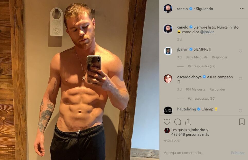 Saúl “Canelo” Álvarez enciende la web con abs de infarto 