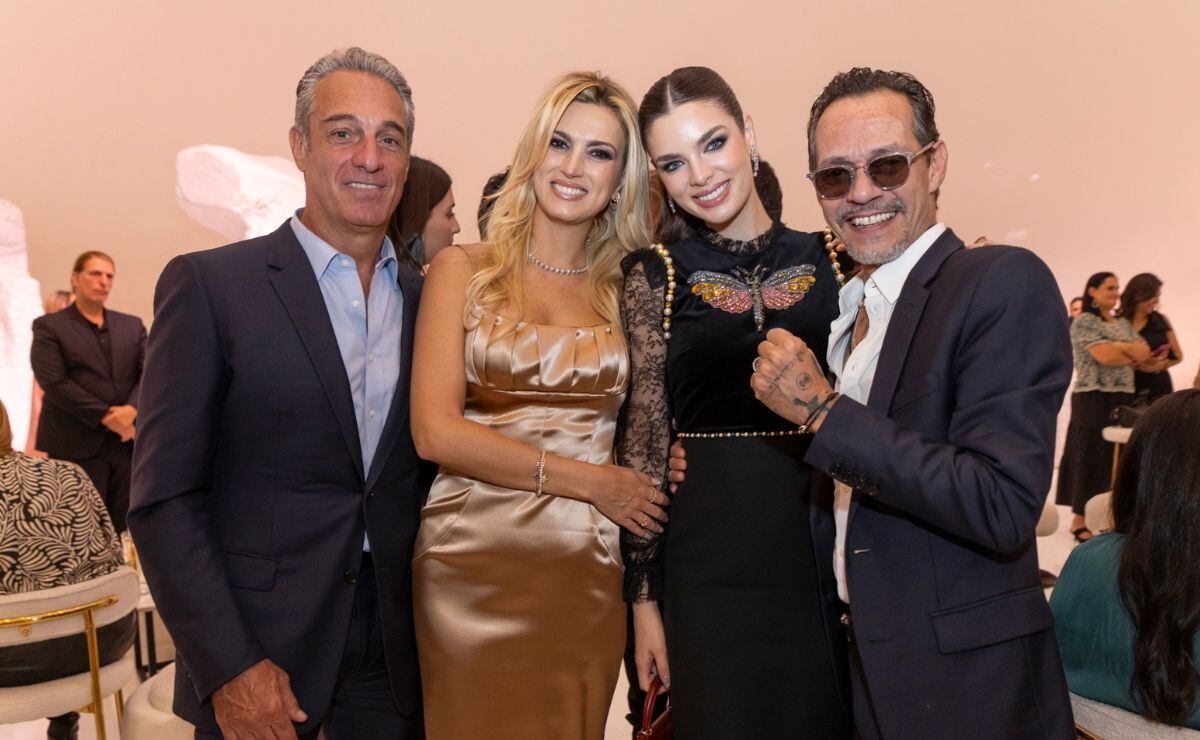 Carlos Slim Domit, María Elena Torruco, Nadia Ferreira y Marc Anthony / Foto: Cortesía