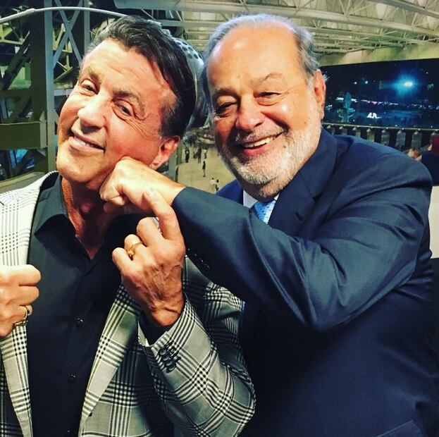 Carlos Slim le da un "gancho" a Sylvester Stallone