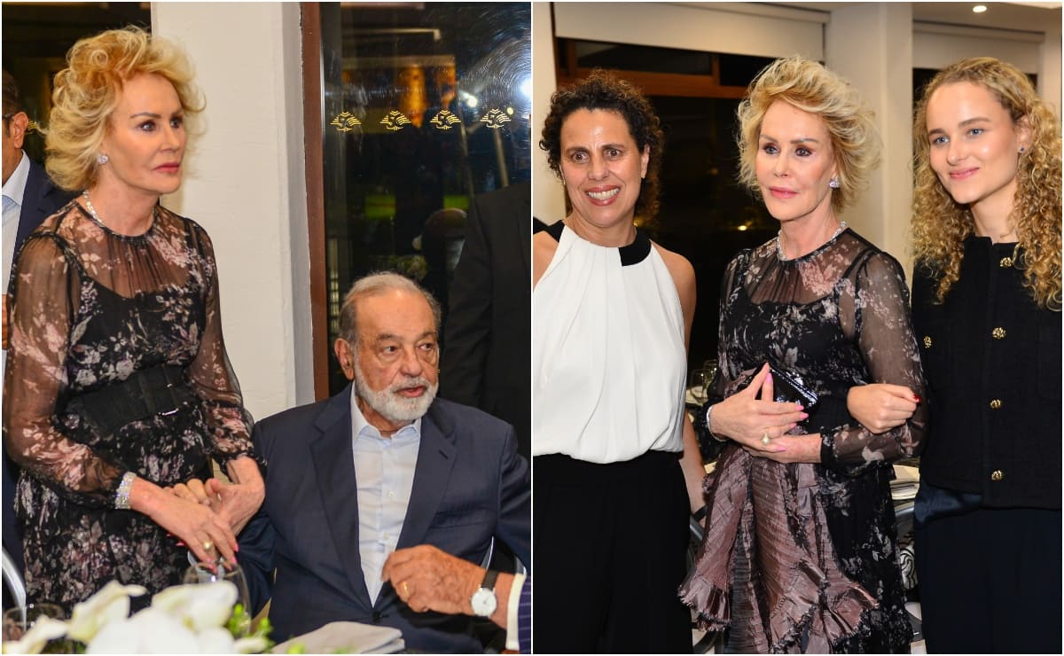 El empresario Carlos Slim Helú con su novia Mercedes Sánchez Navarro en el Centro Libanés / Foto: Arturo Quintero