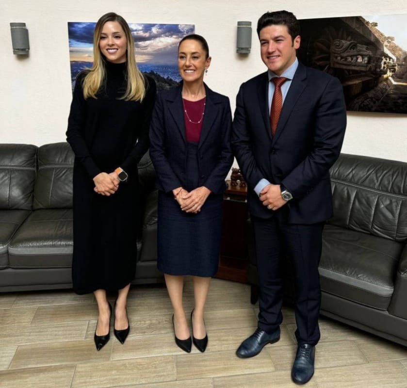 Mariana Rodríguez y Samuel García visitaron a Claudia Sheinbaum en Ciudad de México / Foto: Instagram