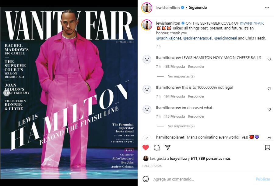 Lewis Hamilton y su look totalmente rosa por la tendencia barbiecore