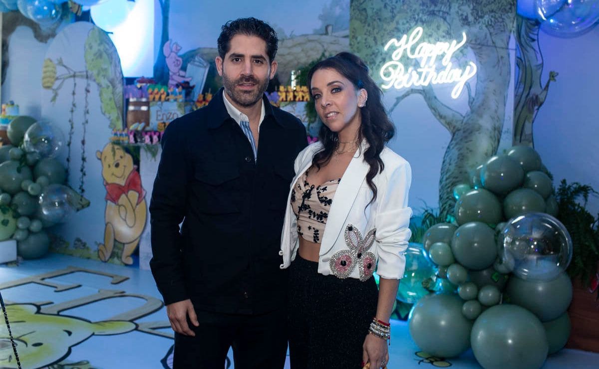Jorge Kuri y Bibi Nassar en el bautizo de Enzo, hijo de Alejandro Etienne y Jessica Nassar / Foto: Esteban Torreblanca