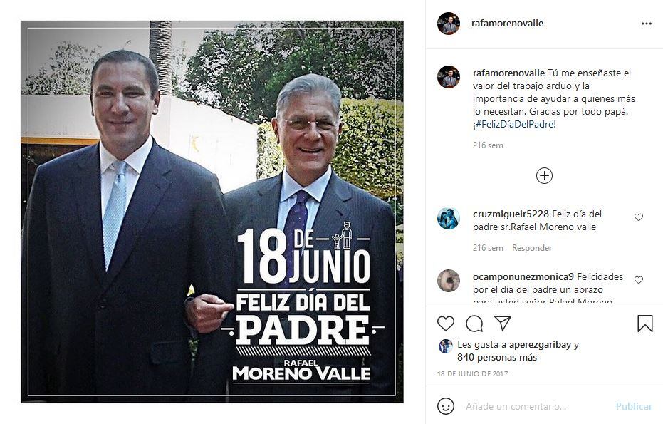 Muere papá de Rafael Moreno Valle