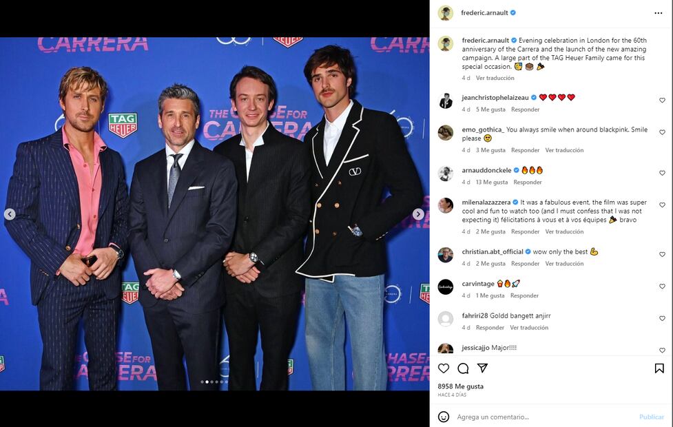 Ryan Gosling protagoniza la lujosa celebración de Frédéric Arnault en honor a TAG Heuer