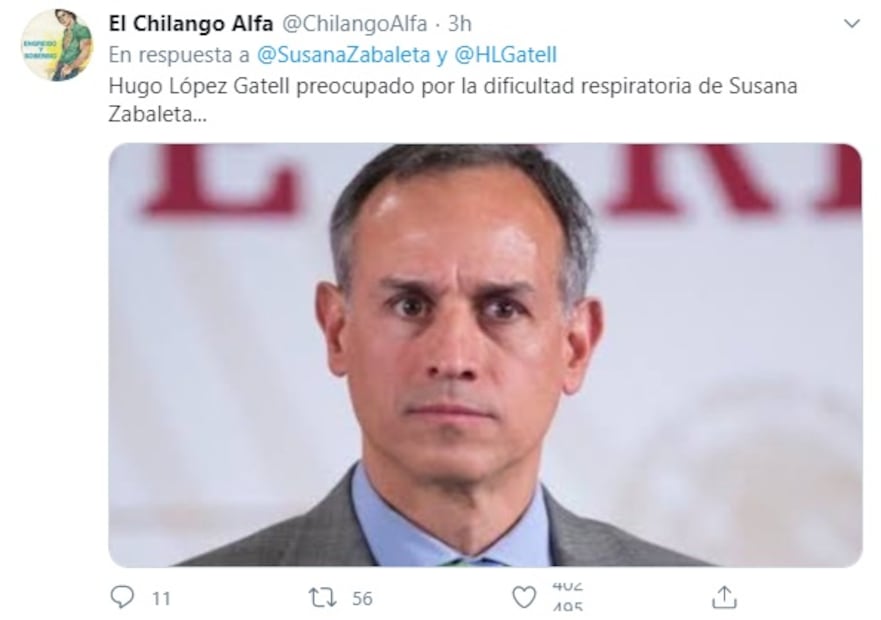 Susana Zabaleta manda sensual mensaje a Hugo López-Gatell