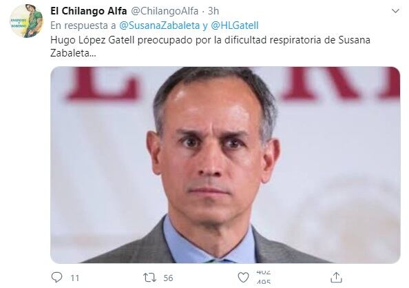 Susana Zabaleta manda sensual mensaje a Hugo López-Gatell
