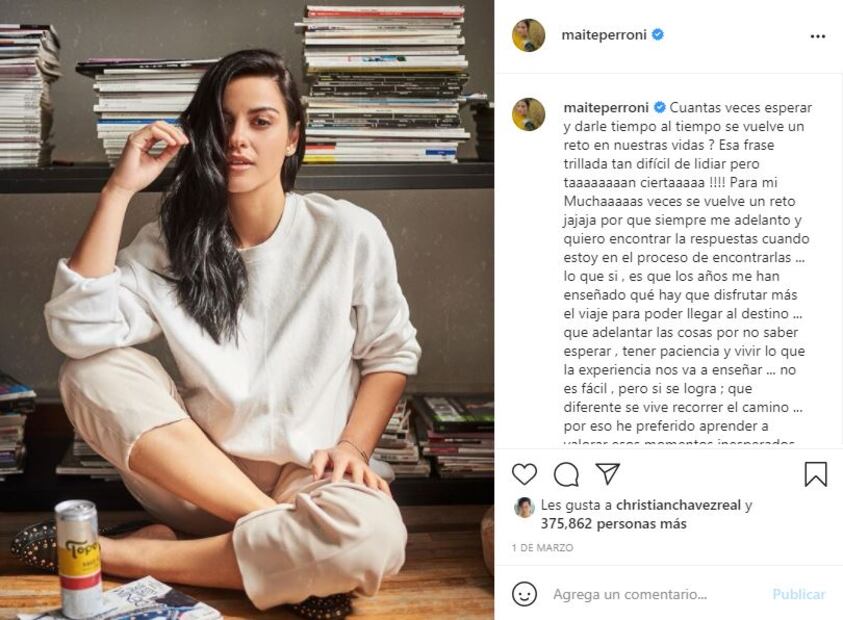 Maite Perroni reaparece en redes con contundente mensaje 
