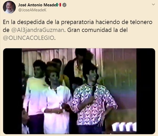 José Antonio Meade y Alejandra Guzmán, compañeros en la prepa