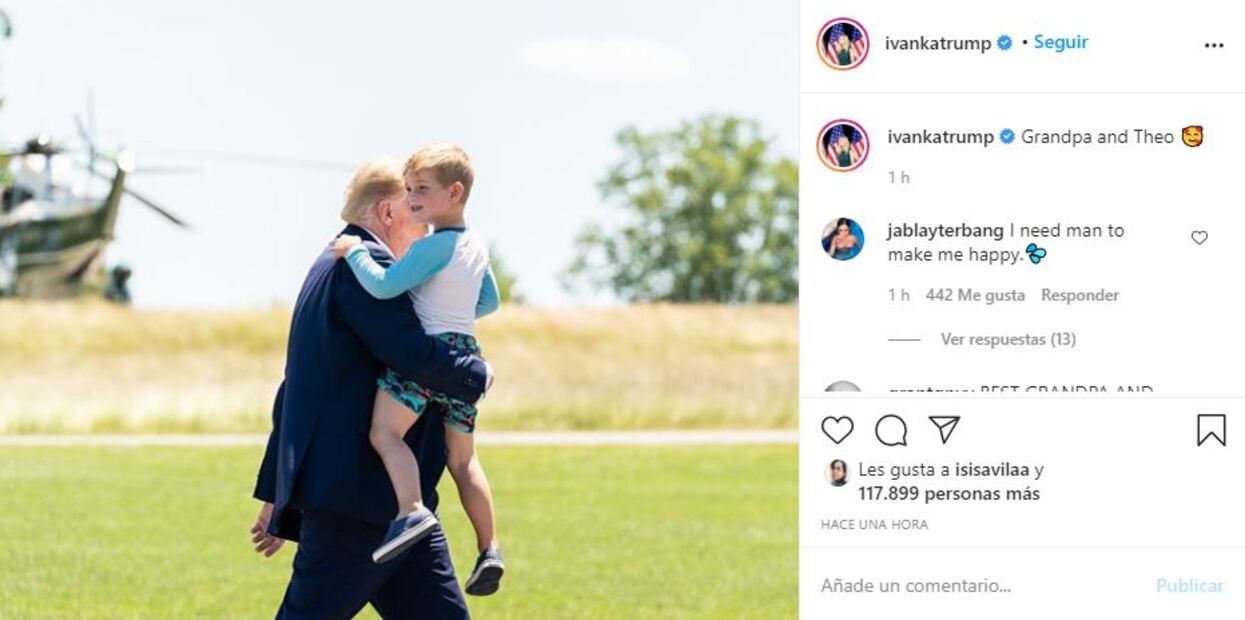 Donald Trump como pocas veces se dejó ver en su papel de abuelo 