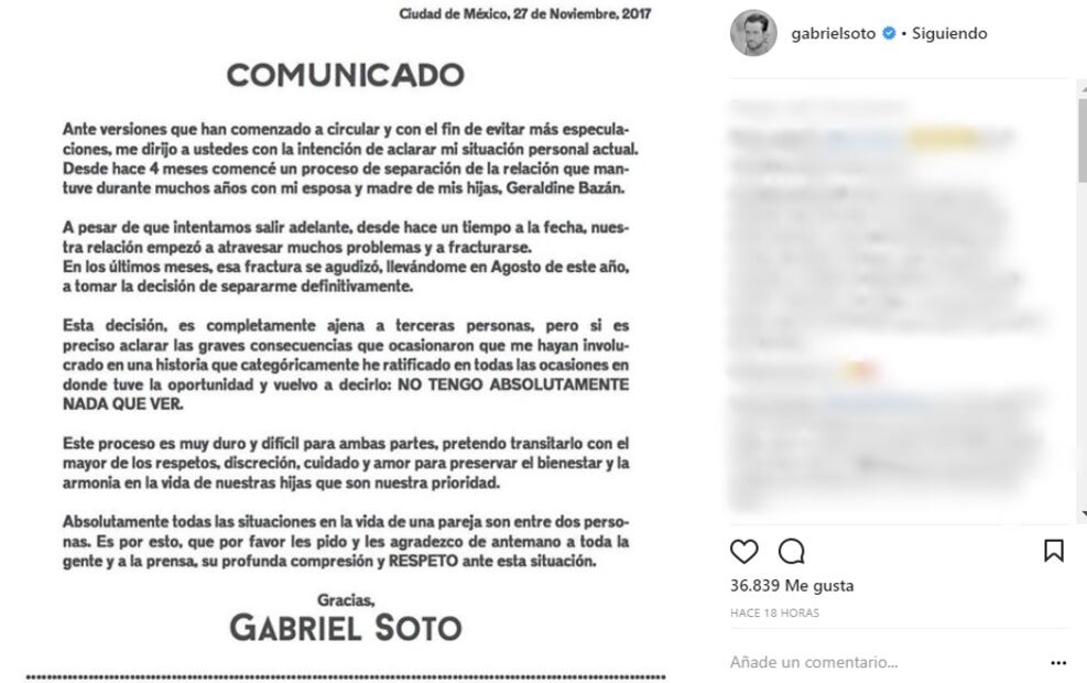 La historia de amor de Geraldine Bazán y Gabriel Soto que terminó en divorcio