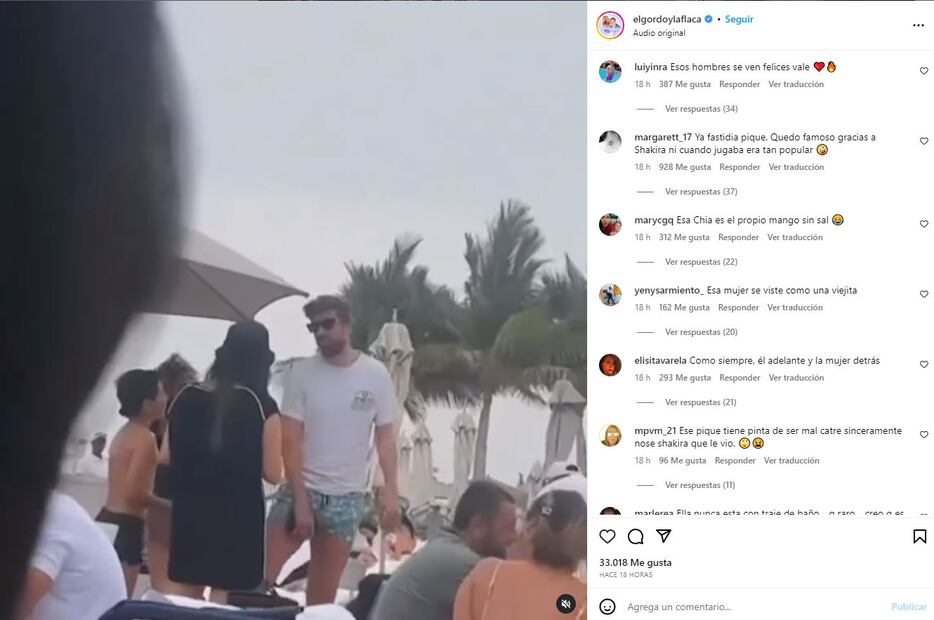 Mira a Gerard Piqué con minishorts en sus vacaciones con Clara Chía, en Abu Dabi