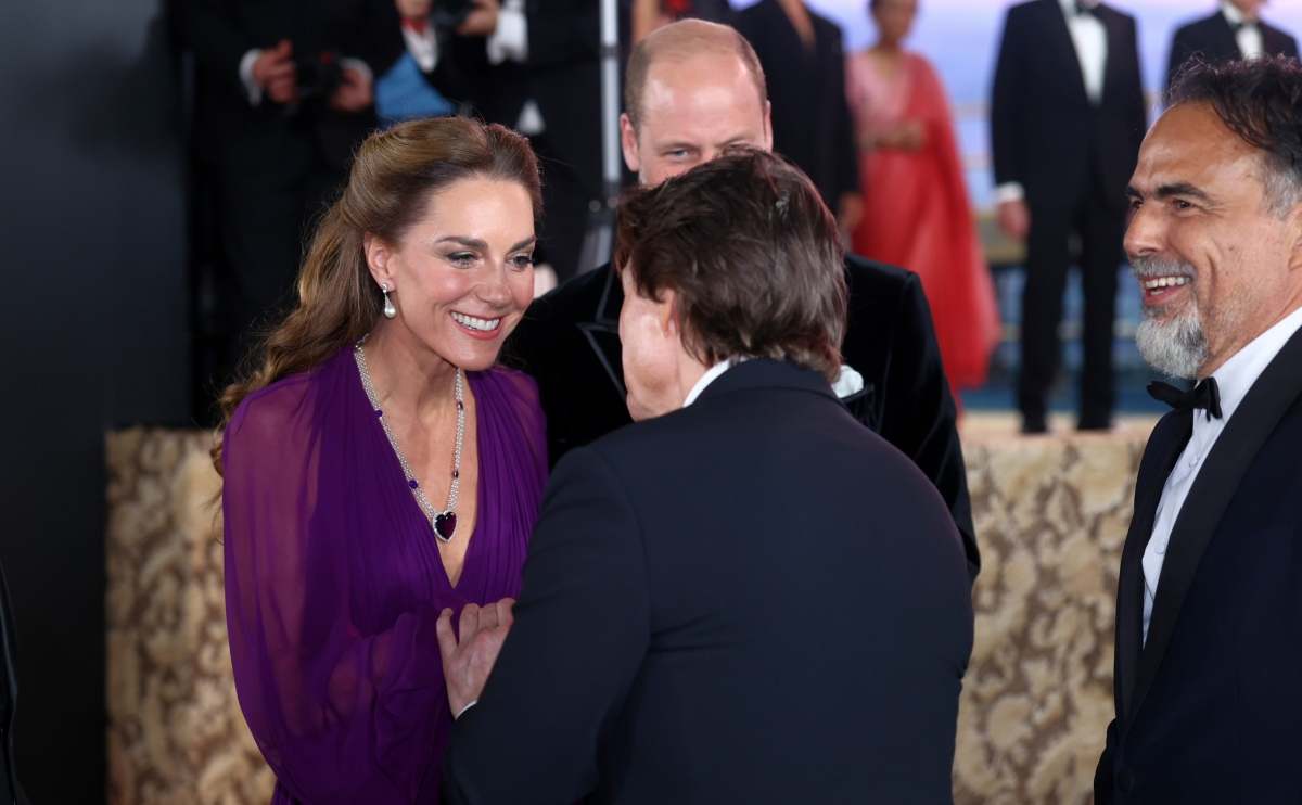 Kate Middleton en su encuentro con Tom Cruise (Foto: AP)