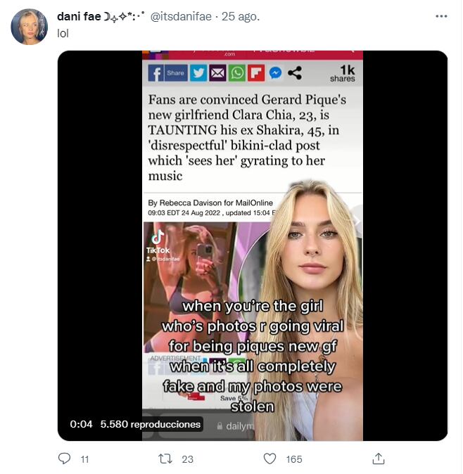 ¿No era Clara Chía? Ella es la verdadera modelo que bailó la canción de Shakira