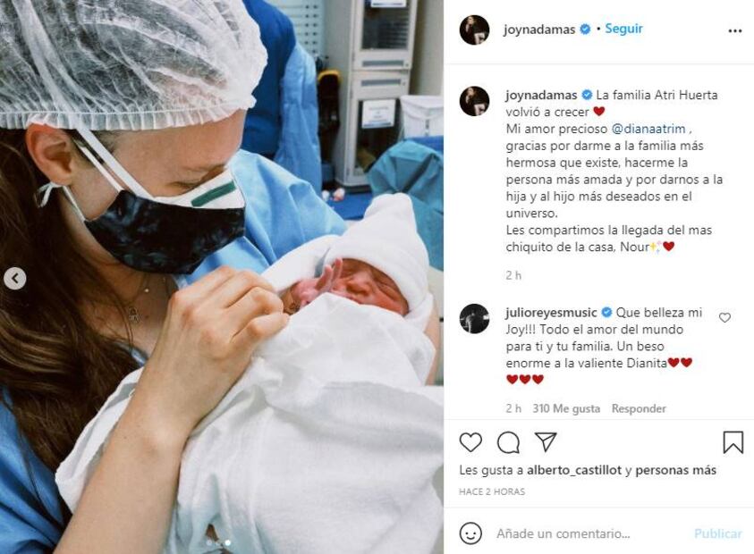 Joy Huerta se convierte en mamá por segunda ocasión