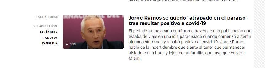 Jorge Ramos da positivo a Covid-19 y se queda 'atrapado' en un hotel de las islas Seychelles 