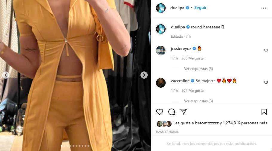 Dua Lipa posa braless y con pantalones cargo que arrebatan la atención