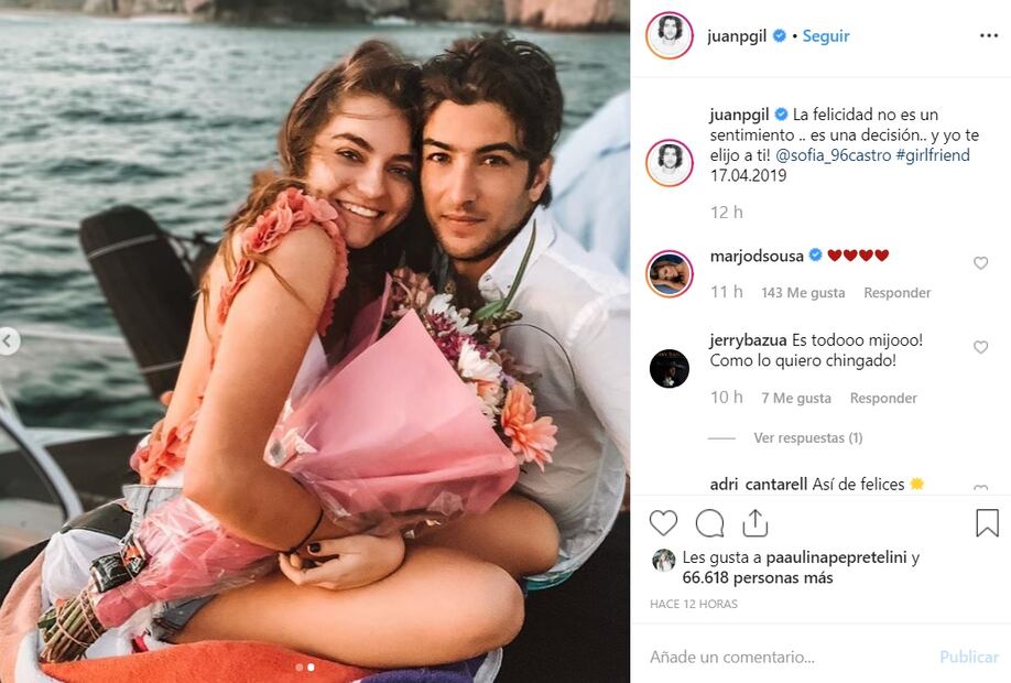 Sofía Castro y Juan Pablo Gil ¡ya son novios!