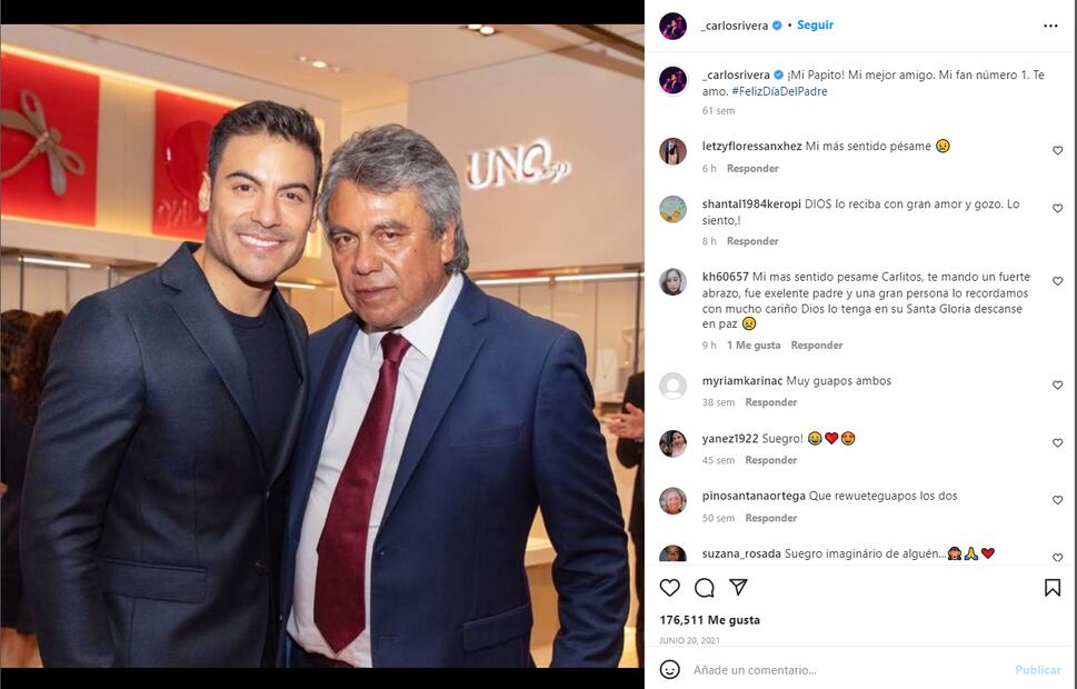 Fallece el papá de Carlos Rivera