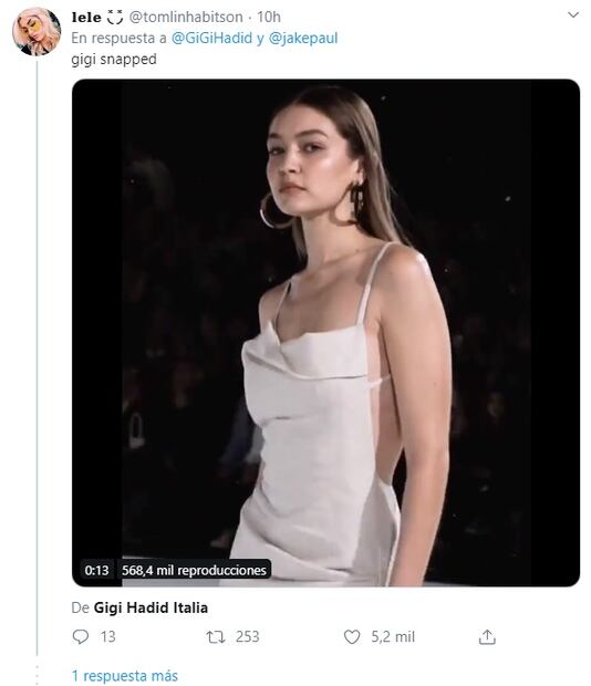 Gigi Hadid defiende en Twitter a su novio Zyan Malik de un youtuber