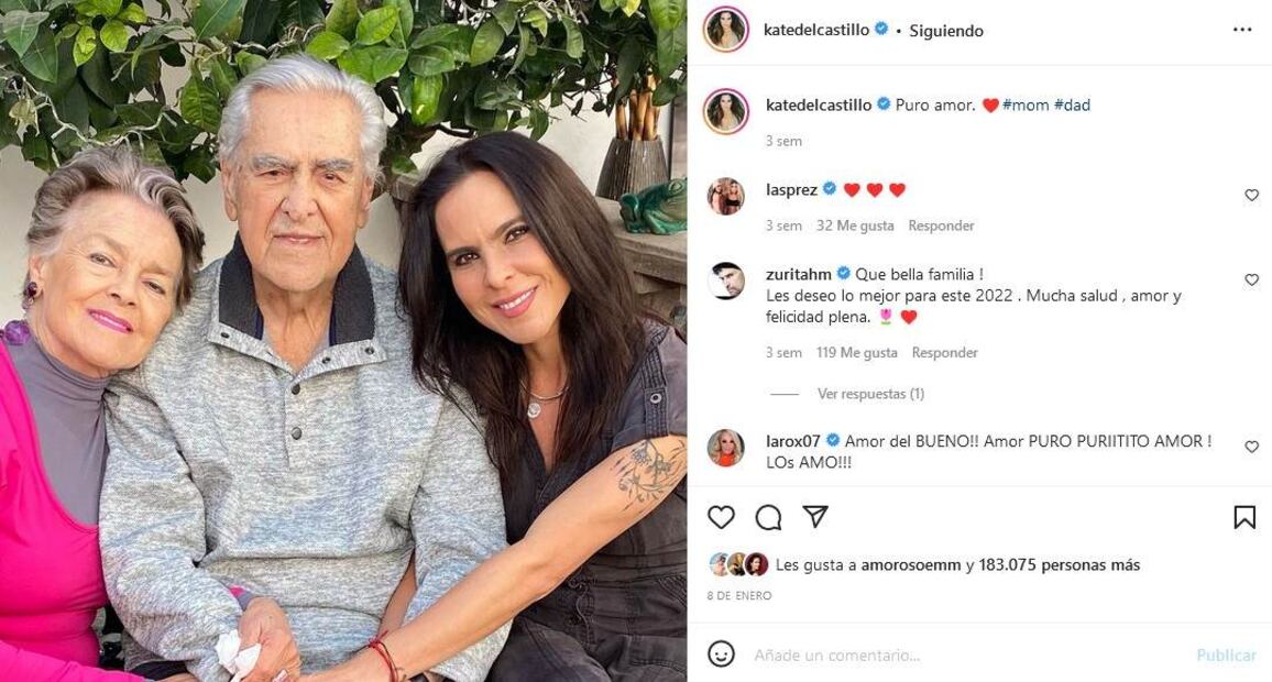 Kate del Castillo reacciona a la postura antivacunas de su papá