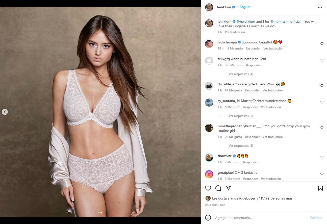Heidi Klum, de 49 años, y su hija Leni, de 18, posan en lencería