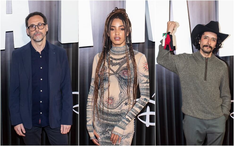 Gabriel Ripstein, Dariam Coco y Raúl Briones en el estreno de "La Máquina" / Foto: Esteban Torreblanca - Clase
