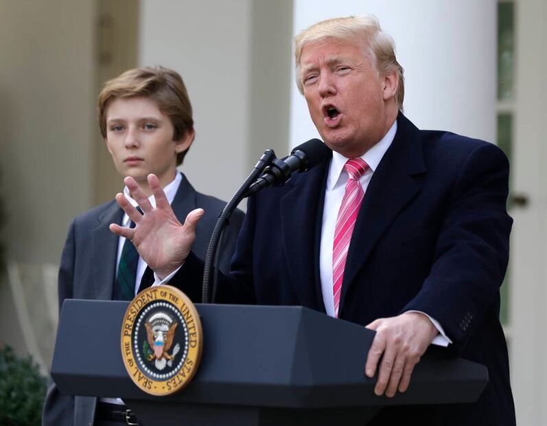 'El hijo de Melania', así se refirió Donald Trump hacia Barron, el más pequeño de su familia
