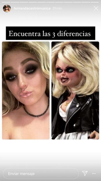 Fernanda, hija de Angélica Rivera, se compara con “La novia de Chucky”