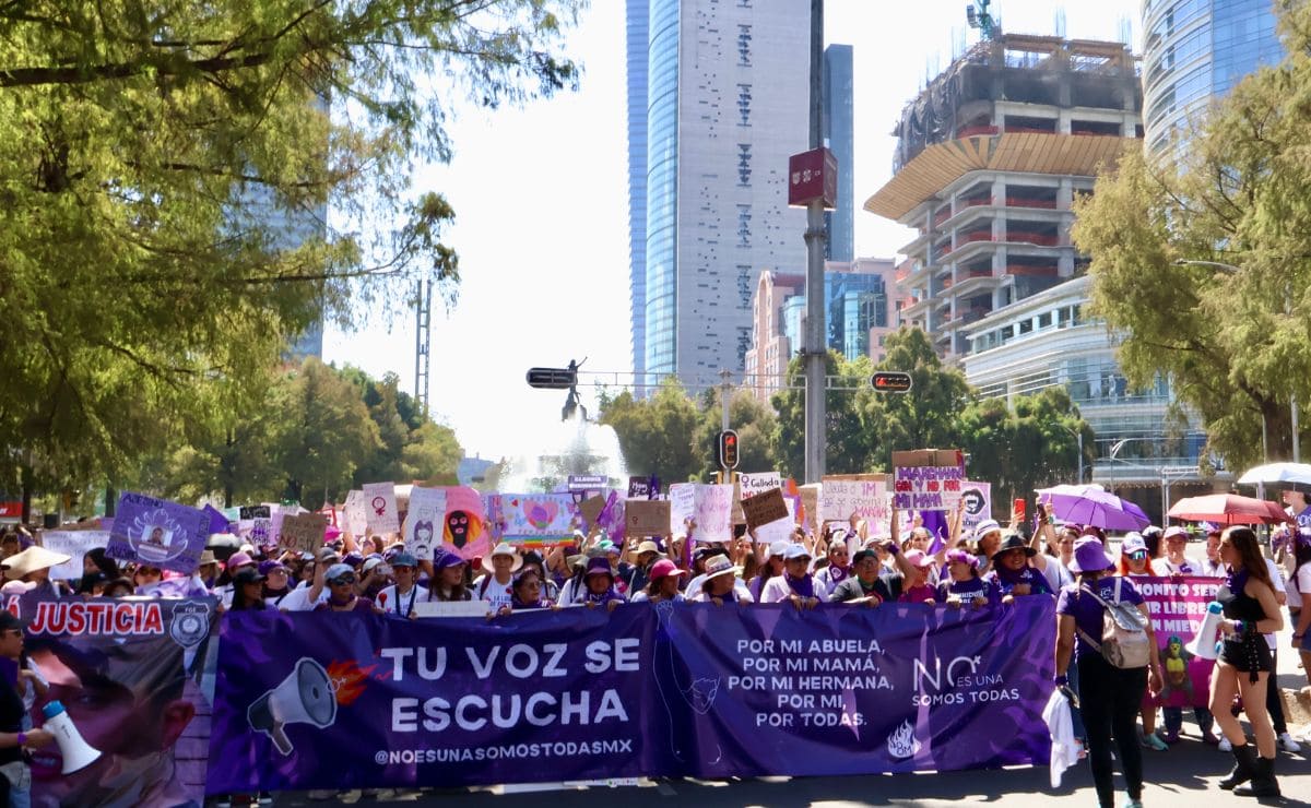 El contingente de Alessandra Rojo de la Vega, alcaldesa de Cuauhtémoc / Foto: Nayeli Castillo