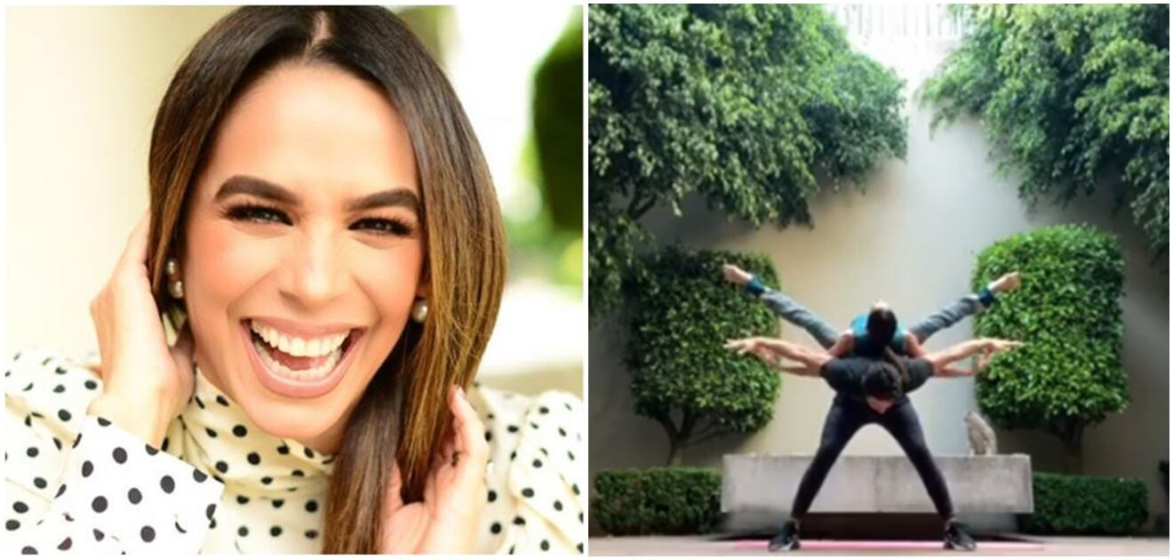 Biby Gaytán y su hijo Eduardo Capetillo se suman al #YogaChallenge