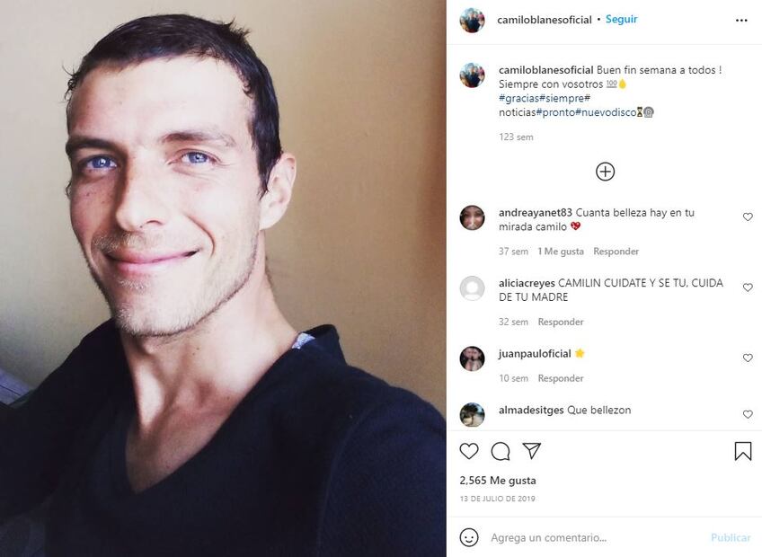 Camilo Blanes, hijo de Camilo Sesto, sale de terapia intensiva